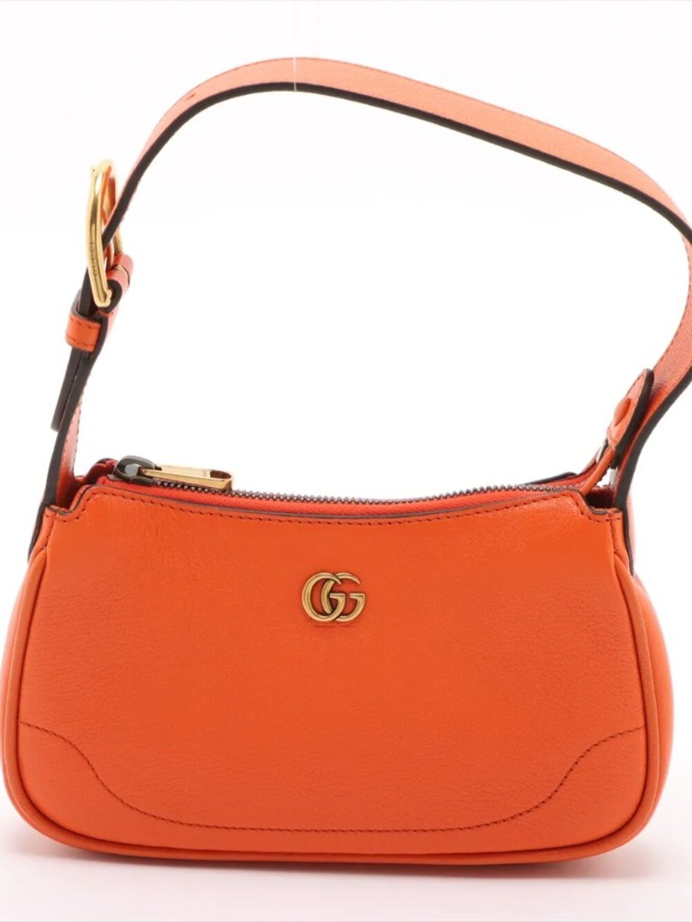 Gucci Aphrodite Small Shoulder Bag Orange Leather 739076